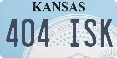 KS license plate 404ISK