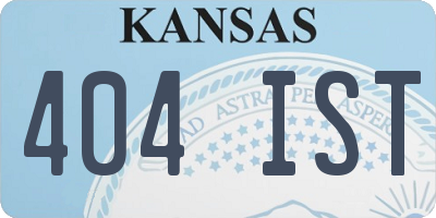 KS license plate 404IST