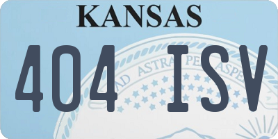KS license plate 404ISV