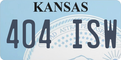 KS license plate 404ISW
