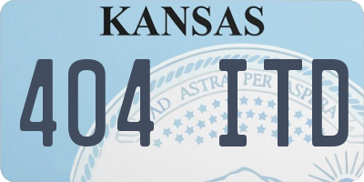 KS license plate 404ITD