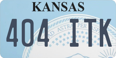 KS license plate 404ITK