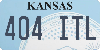 KS license plate 404ITL
