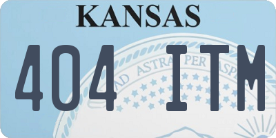 KS license plate 404ITM