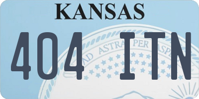 KS license plate 404ITN