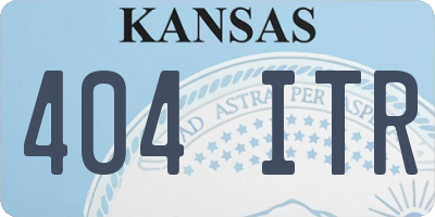 KS license plate 404ITR