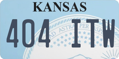 KS license plate 404ITW