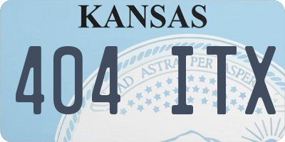 KS license plate 404ITX