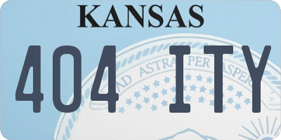KS license plate 404ITY