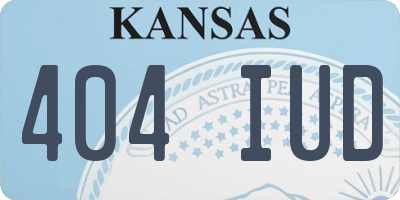 KS license plate 404IUD