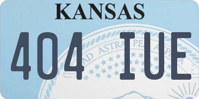 KS license plate 404IUE
