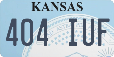 KS license plate 404IUF