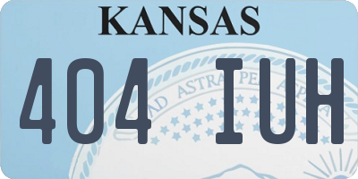 KS license plate 404IUH