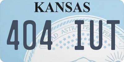 KS license plate 404IUT