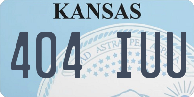 KS license plate 404IUU