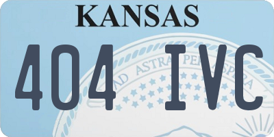 KS license plate 404IVC