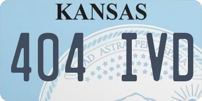 KS license plate 404IVD