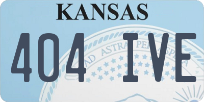 KS license plate 404IVE