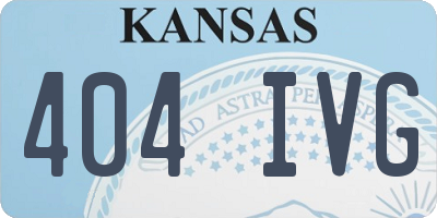 KS license plate 404IVG