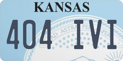 KS license plate 404IVI