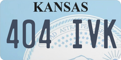 KS license plate 404IVK