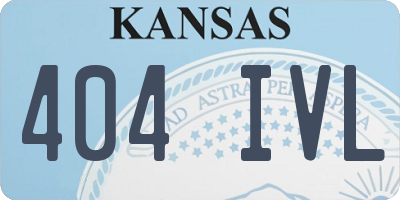 KS license plate 404IVL