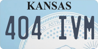 KS license plate 404IVM