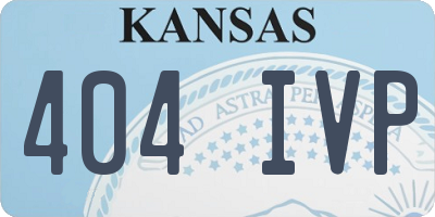 KS license plate 404IVP