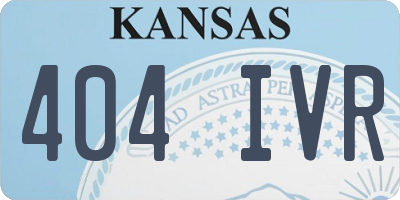 KS license plate 404IVR