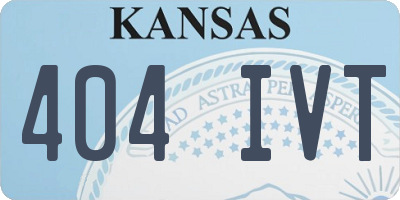 KS license plate 404IVT