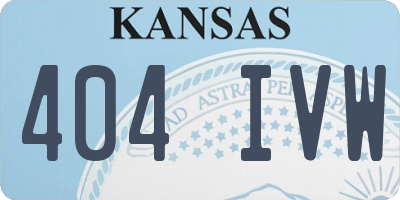 KS license plate 404IVW