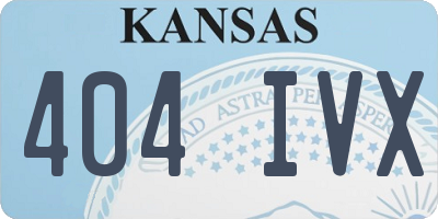 KS license plate 404IVX