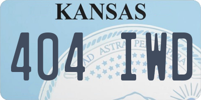 KS license plate 404IWD