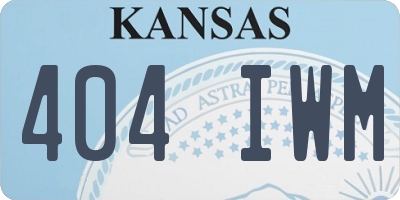 KS license plate 404IWM