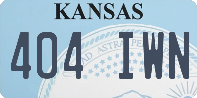 KS license plate 404IWN