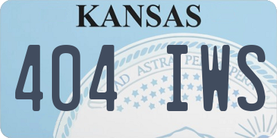 KS license plate 404IWS