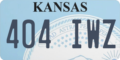 KS license plate 404IWZ