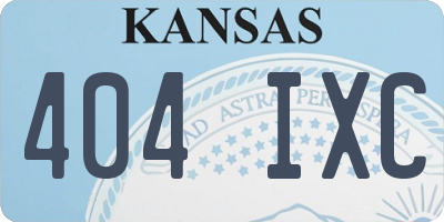 KS license plate 404IXC