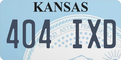 KS license plate 404IXD