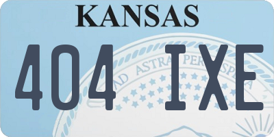 KS license plate 404IXE