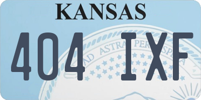 KS license plate 404IXF