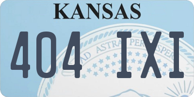 KS license plate 404IXI