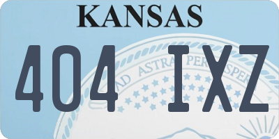 KS license plate 404IXZ