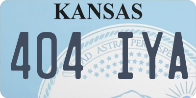 KS license plate 404IYA