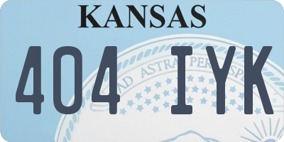 KS license plate 404IYK