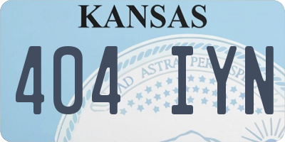 KS license plate 404IYN