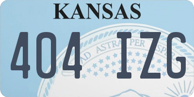 KS license plate 404IZG