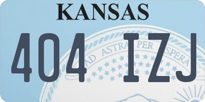 KS license plate 404IZJ