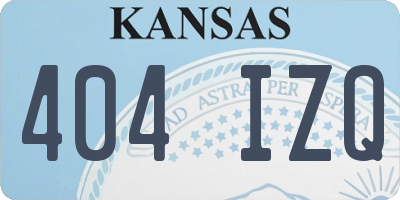 KS license plate 404IZQ