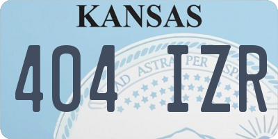 KS license plate 404IZR